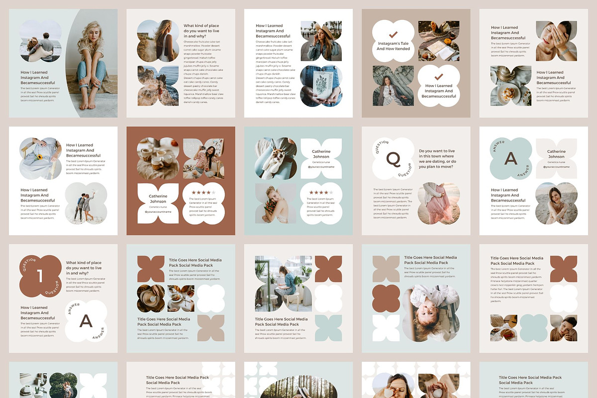 Instagram Template Canva Pack Mint, a Social Media Template by Keikoya (Photo 11 of 21)