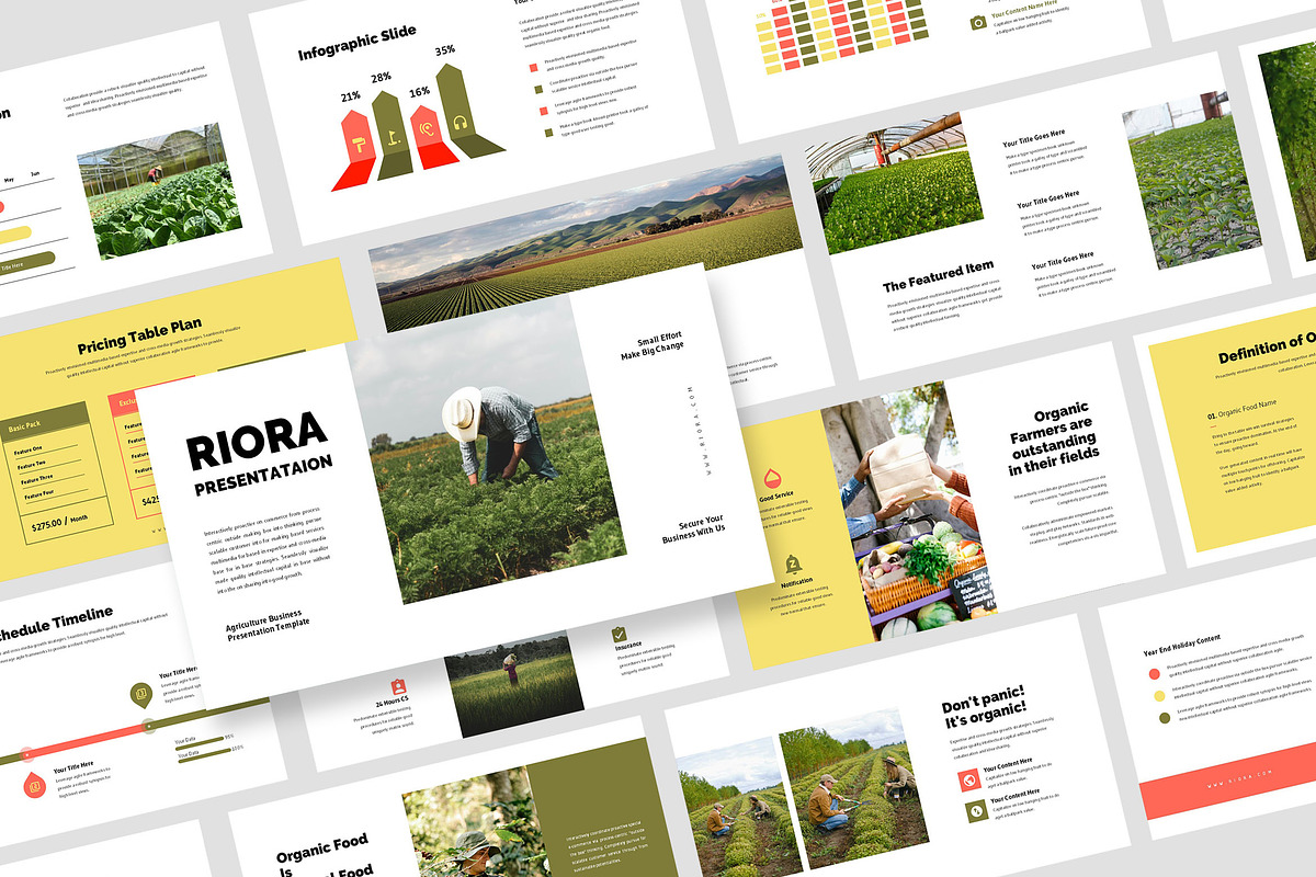 Riora : Agriculture Powerpoint, a Presentation Template by Punkl Camp (Photo 1 of 9)