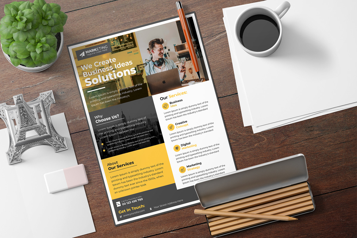 Corporate Theme Business Flyer, a Flyer Template by Graphiexperto (Photo 2 of 6)