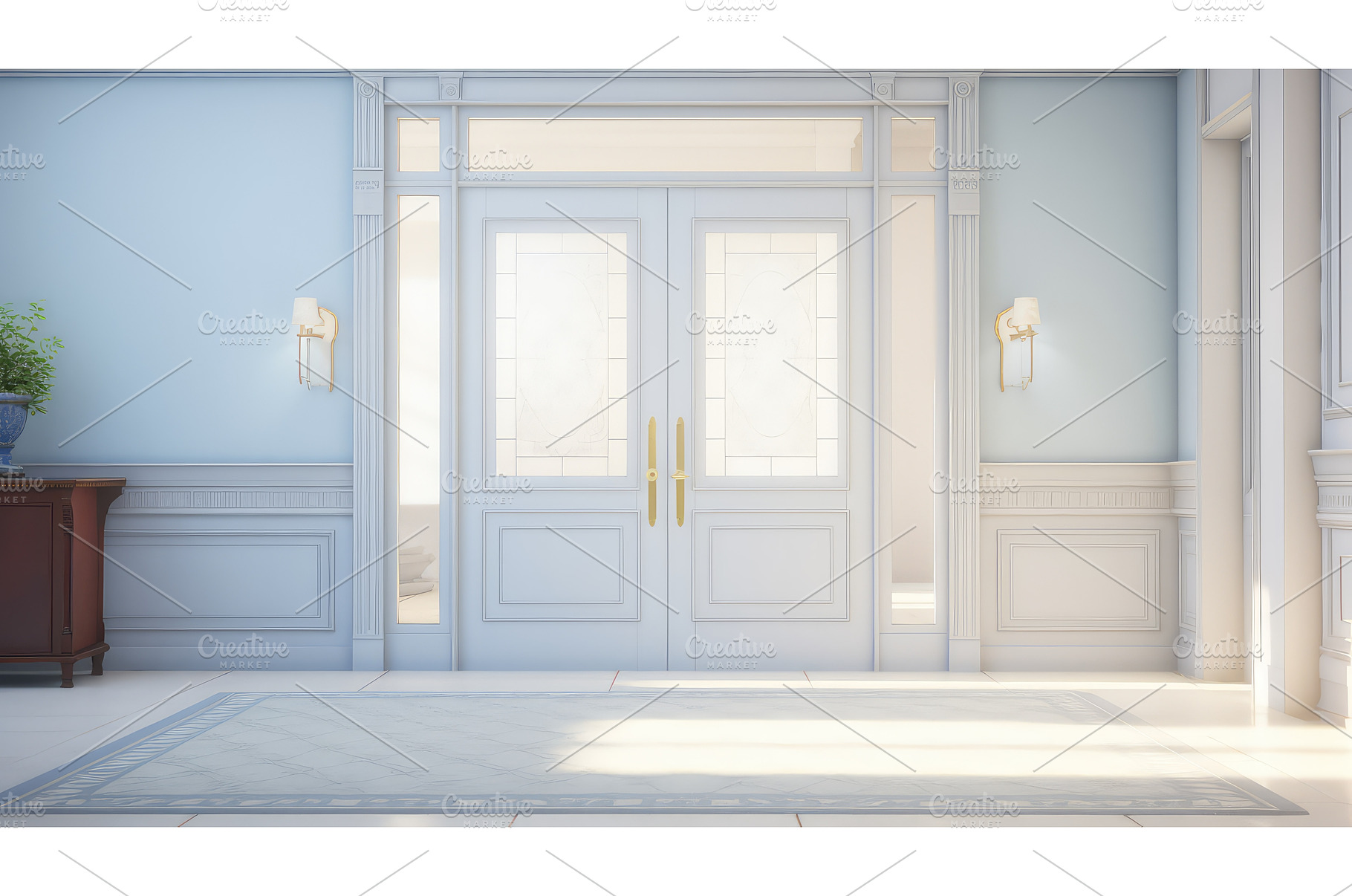 privacy front door interior ai, an Architecture Photo by pikepicture