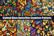 Stained Glass Butterflies Seamless P, a Pattern Graphic by protabsorkar11 (Thumbnail 1 of 4)