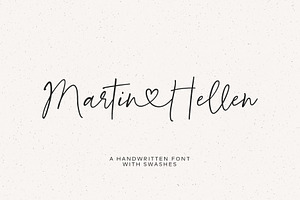 Martin&Hellen / Font With Swashes