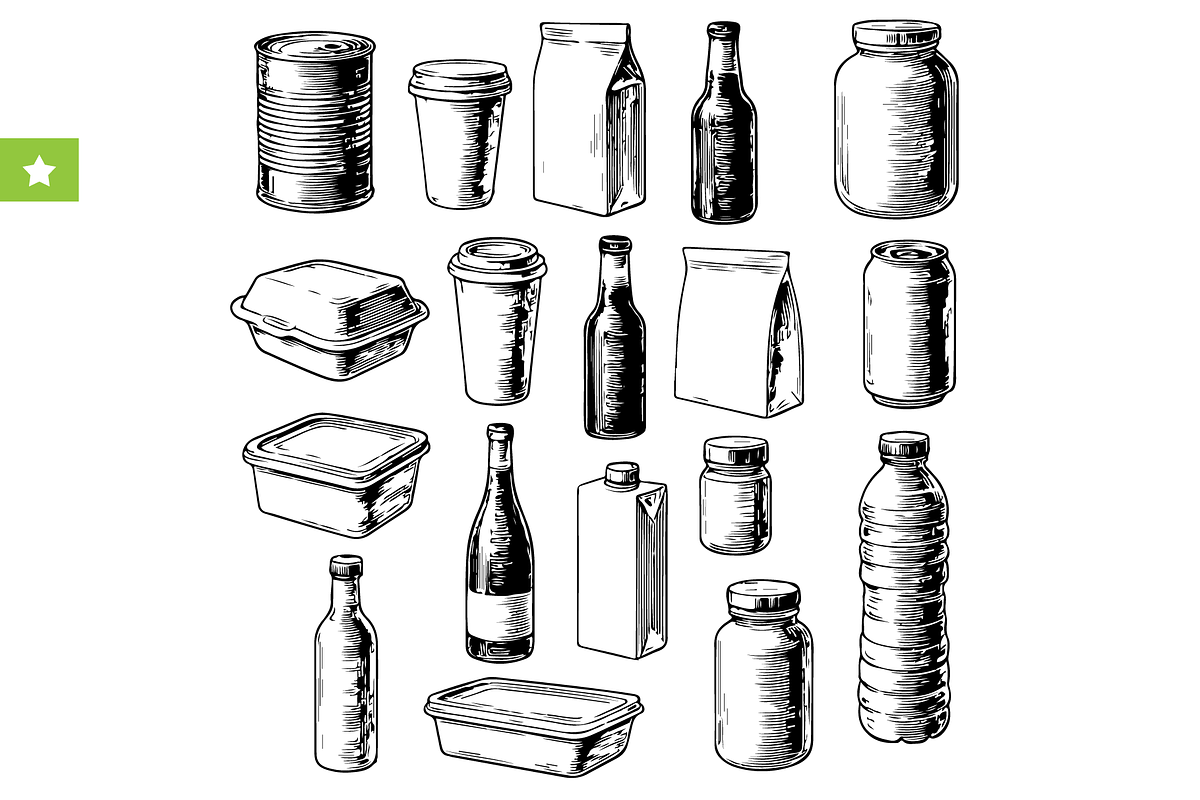 Food Packaging Containers Set, an Object Graphic by RT Studio (Photo 1 of 4)