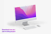 12 Ultra-Realistic iMac 24 Mockups, an iPad Mockup by Smotrow Related (Thumbnail 14 of 15)