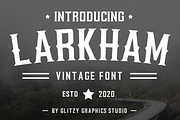 Larkham Vintage Font, a Serif Font by GlitzyGrapix (Thumbnail 1 of 10)