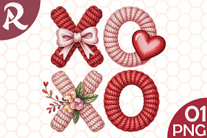 Handmade Style XOXO Valentine Design, an Illustration by RobertsArt