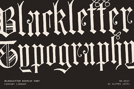 Vintage Gothic Blackletter Font No17