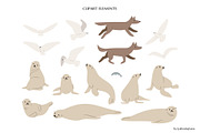 coastal landscape creator clipart, a Person Illustration by LyubovZaytseva (Thumbnail 6 of 18)