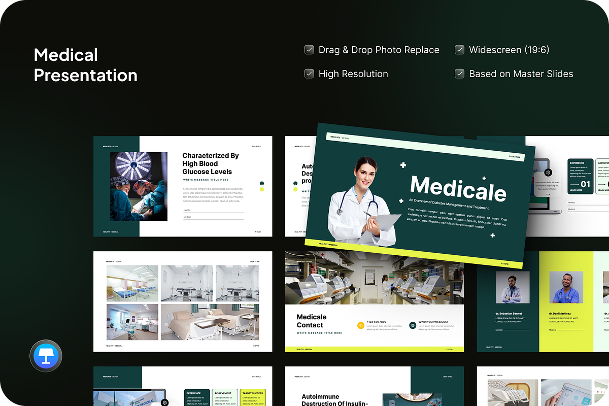 Medical Presentation Keynote, a Presentation Template by SquidPixey (Photo 1 of 7)