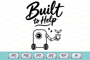Built to Help Robot SVG