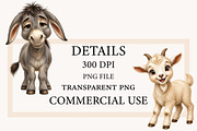 Quirky Farm Animals Clipart PNG, a Seasonal Illustration by Designworld (Thumbnail 4 of 9)