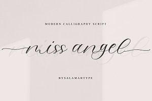 Miss Angel Modern Calligraphy Font