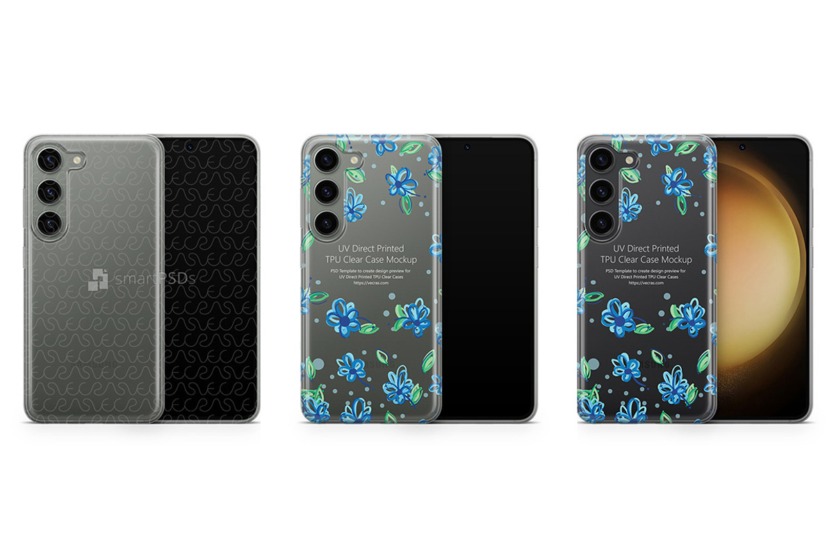Galaxy S23 (2023) TPU Clear Case, a Product Mockup by VecRas