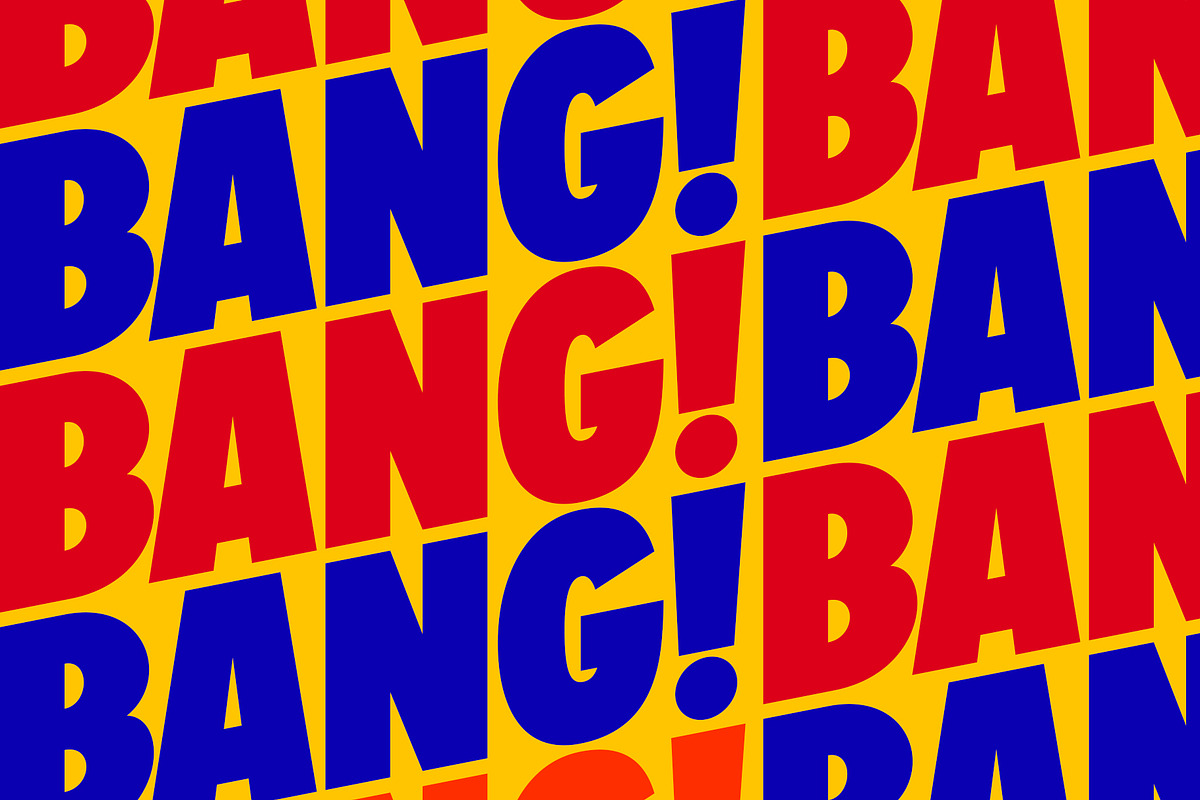 Bang! Bang! Typeface, a Font by Yeahright Type (Photo 1 of 7)