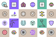 Horoscope Astrology Sign Icons, an Outline Icon by Marmalade Moon (Thumbnail 2 of 7)