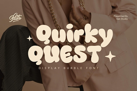 Quirky Quest - Bubble Display Font