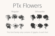 PTx Flowers Font Family, a Symbol Font by vectalex (Thumbnail 1 of 4)