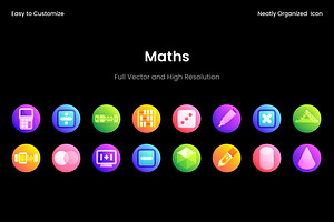 Maths Gradient Icons, a Duotone Icon by Wencory