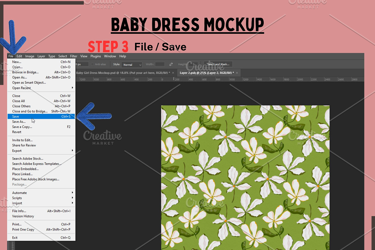 Baby Girl Dress Mockup, a Shirt Mockup by Nora Gad (Photo 4 of 15)