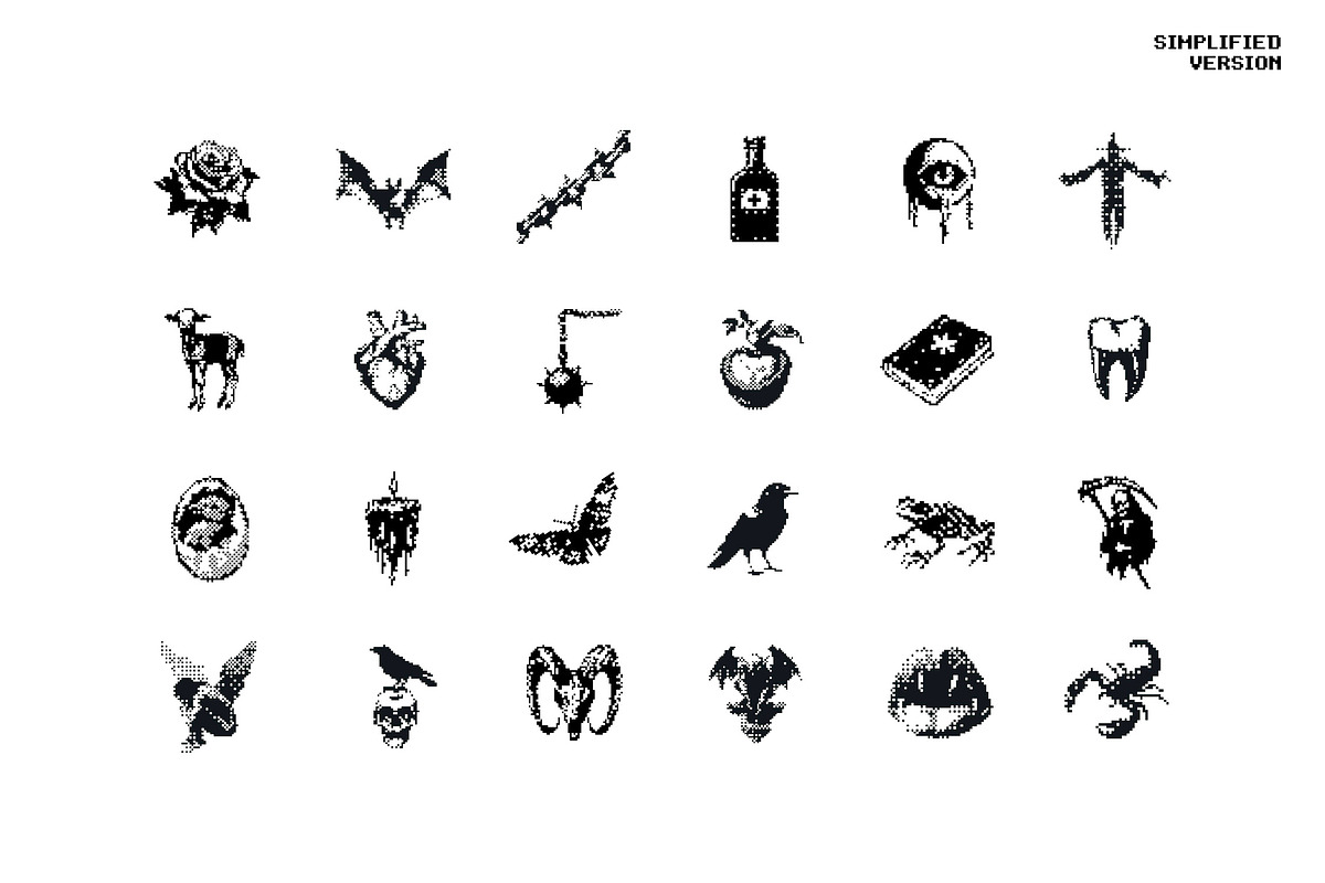 Dark Aesthetic Dithering Bundle, an Object Graphic by pixelbuddha.net (Photo 9 of 22)