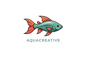 Aquacreative Fish Logo, a Branding & Logo Template by Logocreative