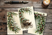Floral Winter Junk Journal Pages., a Seasonal Illustration by GalaDesign03 (Thumbnail 6 of 8)
