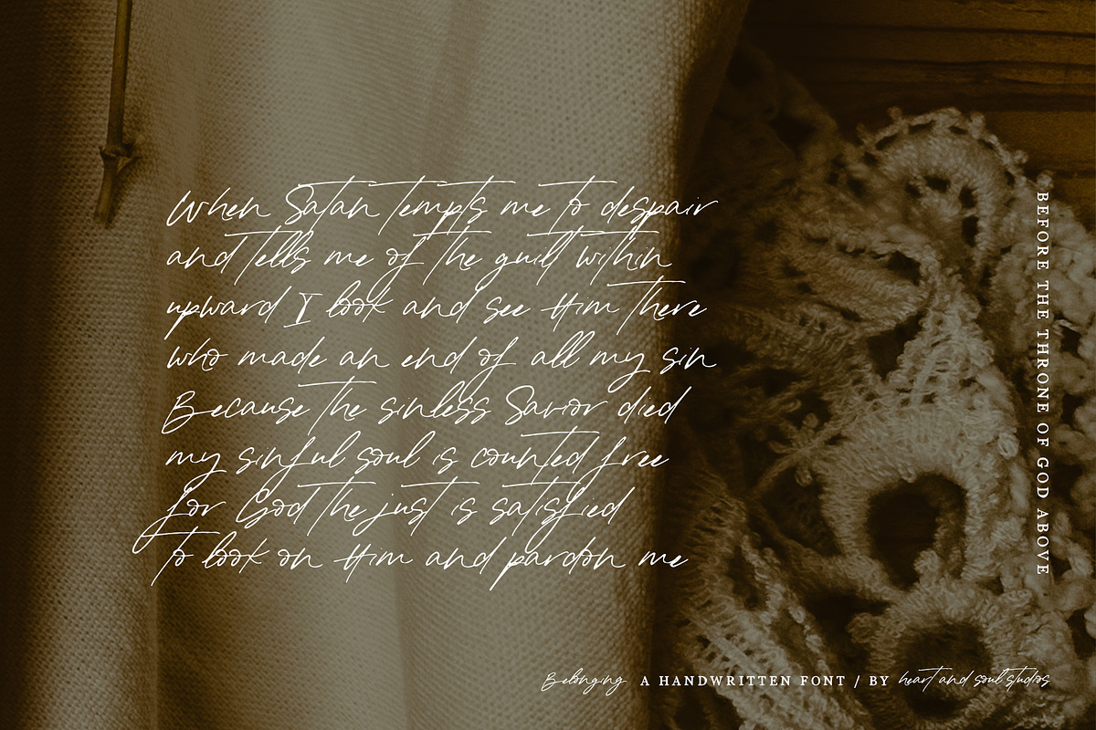 belonging | a handwritten font, a Script Font by Heart + Soul Studios (Photo 5 of 12)