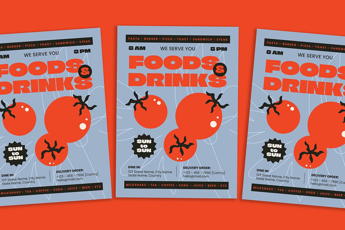 Food Flyer, a Flyer Template by Gumico Studio. (Photo 1 of 3)