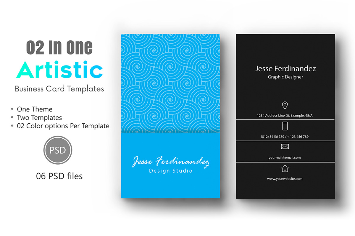 Artistic Business Card Bundle, a Business Card Template by M6 Gallery (Photo 18 of 18)