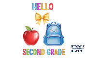 Back to School Hello Second Grade, an Illustration by Designworld (Thumbnail 1 of 3)