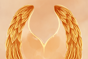 Praying under the wings, a Person Illustration by AMMi