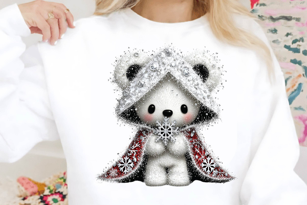 Whimsical Christmas Teddy Bear Clip, an Animal Illustration by SVGArt (Photo 7 of 9)