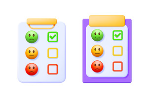 Two customer satisfaction survey, an Object Illustration by Abscent