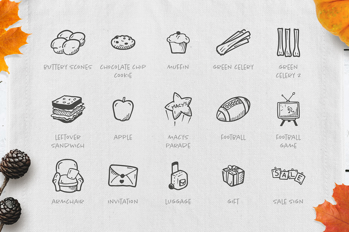 Thanksgiving - Hand Drawn Icons, an Icon by Good Stuff No Nonsense (Photo 5 of 7)