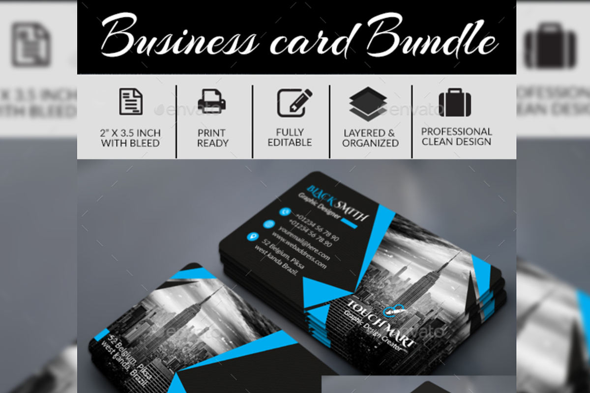 6 Corporate Business Card Bundle, a Business Card Template by SPEED APEX (Photo 1 of 4)