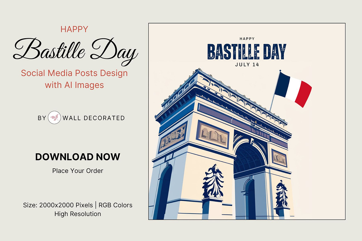 20 Bastille Day Images Wallpapers, a Print Template by Walldecorated (Photo 1 of 10)