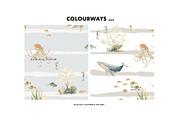 Underwater sea creatures pattern, a Pattern Graphic by Milatoo (Thumbnail 4 of 4)
