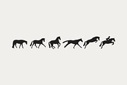 Horse Silhouette Vector Drawings, an Icon by Leah Suzanne (Thumbnail 1 of 3)