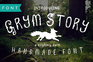 Grym Story Hand-Drawn, True Type.