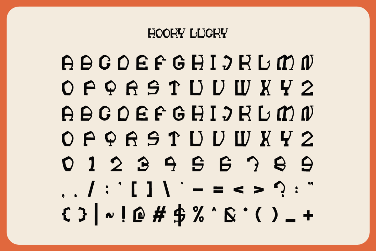 Hooky Lucky - Funny Font, a Slab Serif Font by Iqsiart Studio (Photo 4 of 6)