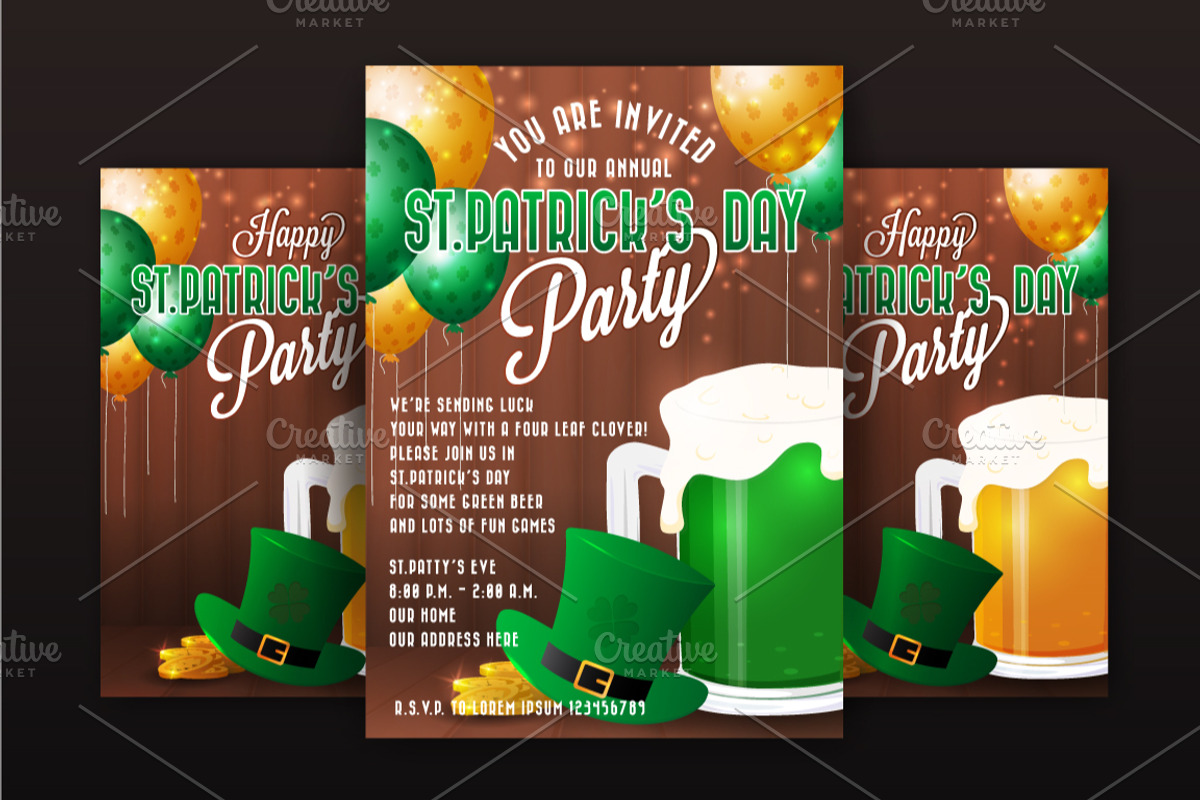 St Patrick Day Party Invitation, an Invitation Template by Raftel (Photo 1 of 2)