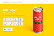 Energy Drink Can Mock-up, a Cups & Container Mockup by WebAndCat (Thumbnail 1 of 9)