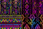 Neon Tribal Seamless Patterns, a Pattern Graphic by PrintablesByFranklyn (Thumbnail 2 of 6)