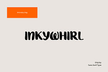 InkyWhirl Display Font