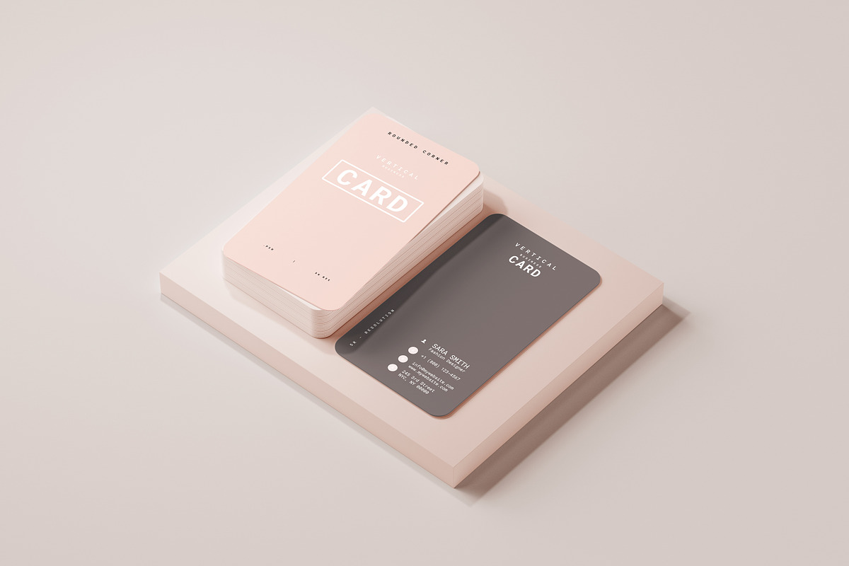 Vertical Business Card Mockups, a Print Template by pmvch (Photo 2 of 20)