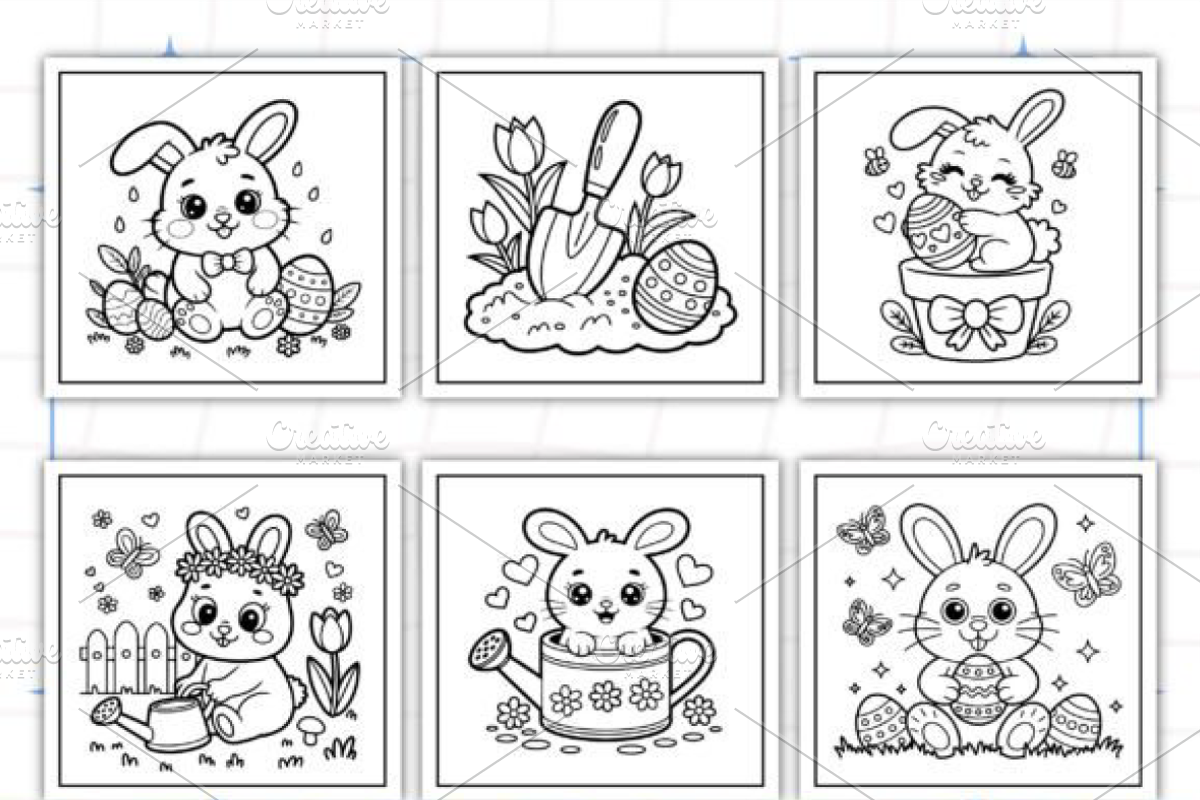 Cozy Easter Coloring Book, a Seasonal Illustration by Design Station (Photo 2 of 4)