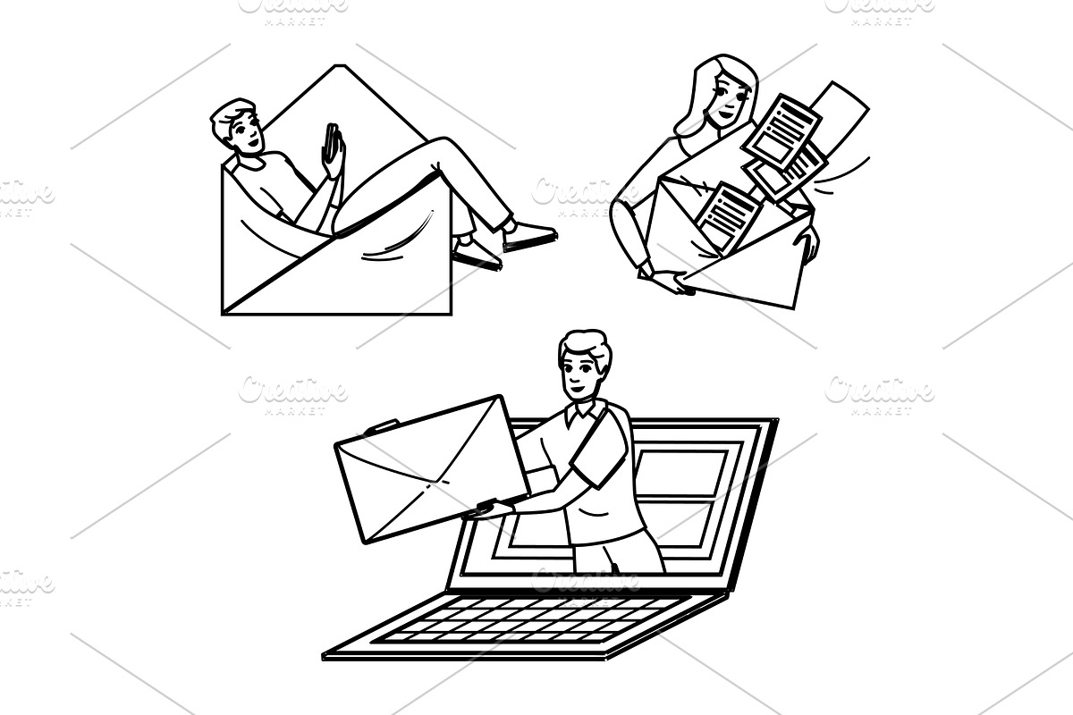 send email marketing newsletter, a Technology Illustration by pikepicture