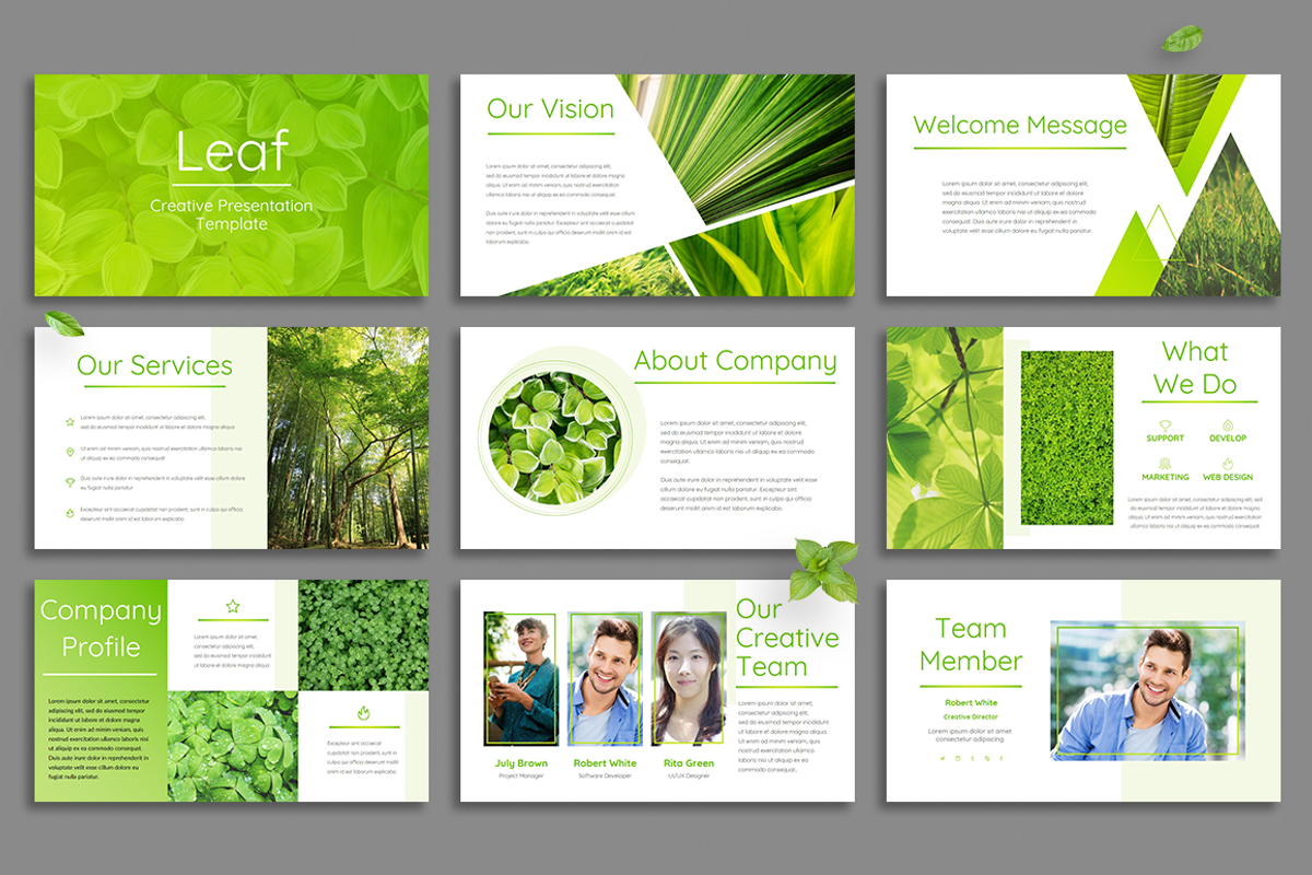 Leaf - Powerpoint Template, a Presentation Template by Helga_Design (Photo 2 of 13)