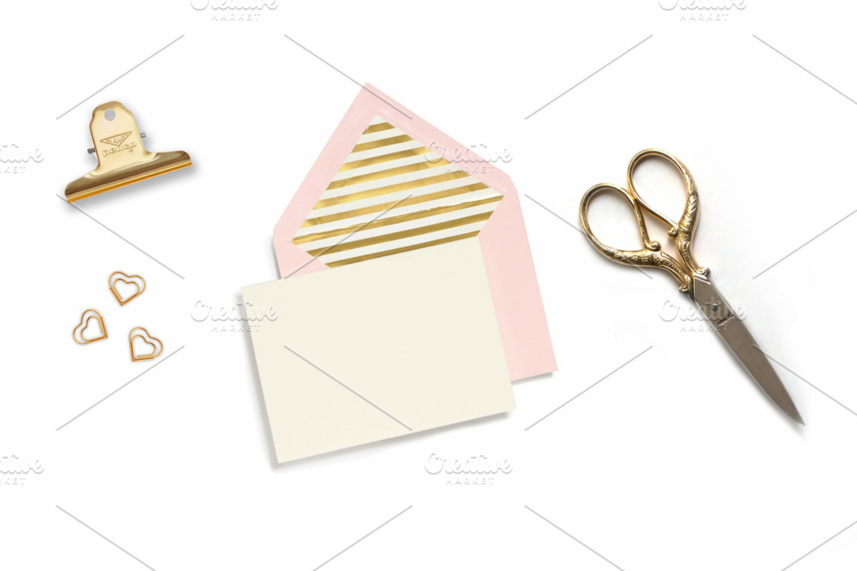 pink & gold envelope styled desktop, a Business Photo by Negative Space (Photo 1 of 2)