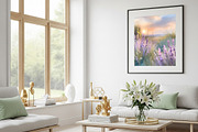 Lavender Field Watercolor Art, a Background Graphic by Floraphoria (Thumbnail 7 of 13)